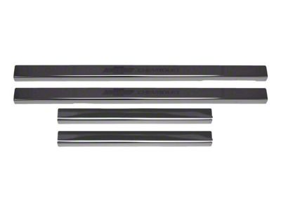 Putco Black Platinum Door Sills with Bow Tie Etching (20-25 Silverado 3500 HD Crew Cab)