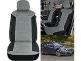Breathable Mesh Front Seat Covers; Black and Gray (Universal; Some Adaptation May Be Required)