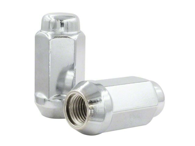 Bulge Chrome Acorn Lug Nut Kit; 14mm x 1.5; Set of 32 (07-24 Silverado 3500 HD)