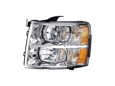 CAPA Replacement Headlight; Driver Side (07-14 Silverado 3500 HD)