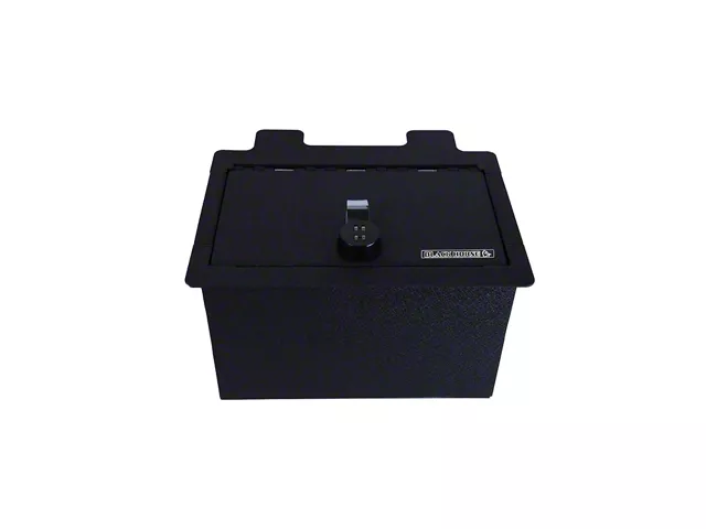 Center Console Safe with 4-Digit Combo Lock; Black (20-24 Silverado 3500 HD)