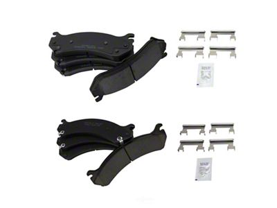 Ceramic Brake Pads; Front and Rear (07-10 Silverado 3500 HD)