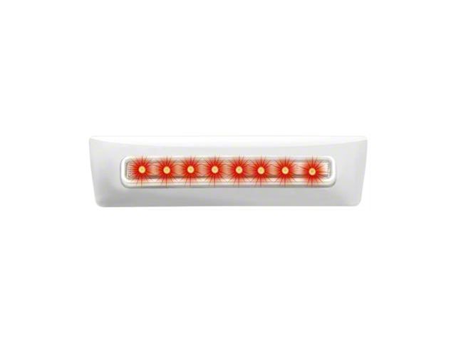 Chrome LED Locking Tailgate Handle; Red LED; Clear (07-14 Silverado 3500 HD)
