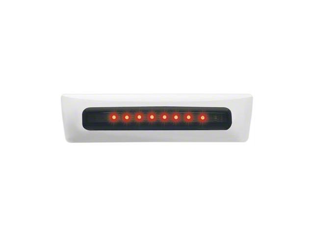 Chrome LED Non-Locking Tailgate Handle; Red LED; Smoked (07-14 Silverado 3500 HD)