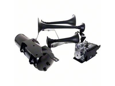 Direct Fit Onboard Air System and Model 230 Beast Triple Train Horn (20-25 Silverado 3500 HD)