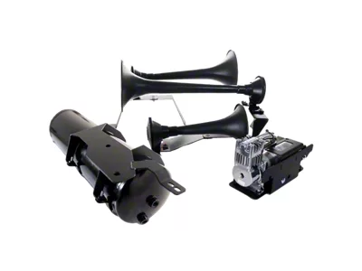 Direct Fit Onboard Air System and Model 730 Demon Triple Train Horn (20-25 Silverado 3500 HD)