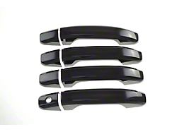 Chrome Delete Door Handle Covers; Gloss Black (15-19 Silverado 3500 HD Double Cab, Crew Cab)