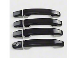 Chrome Delete Door Handle Snap-On Covers; Gloss Black (15-19 Silverado 3500 HD Double Cab, Crew Cab)