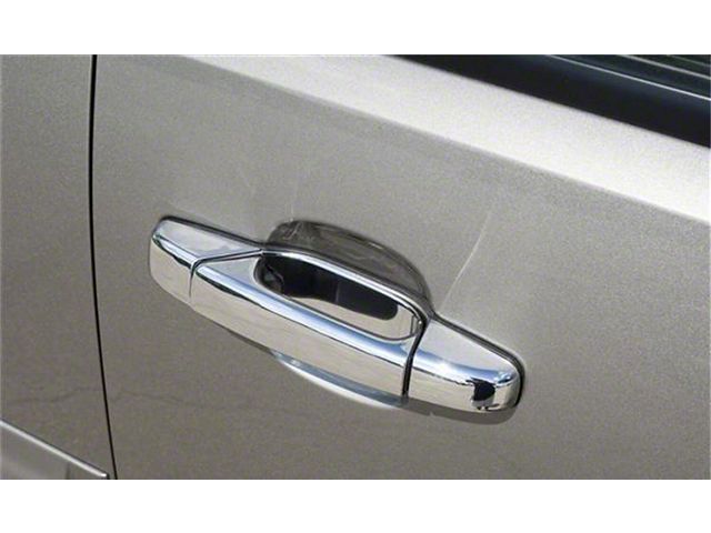 Putco Door Handle Covers without Passenger Keyhole; Chrome (07-14 Silverado 3500 HD Regular Cab, Extended Cab)