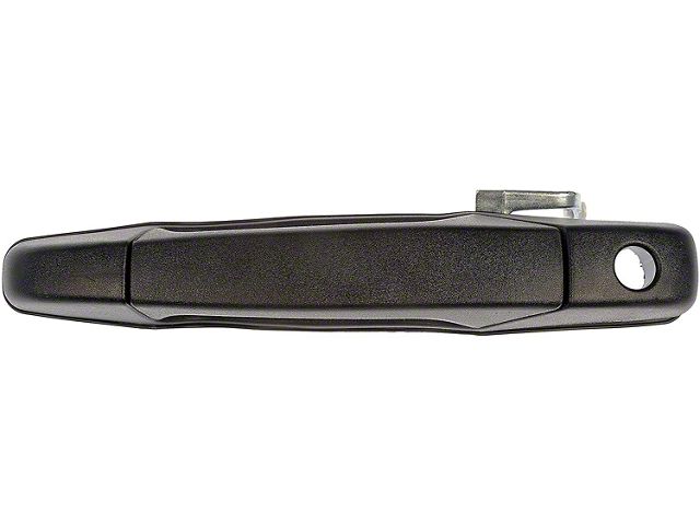 Exterior Door Handle; Front Left; Textured Black; Metal Plastic; Without Chrome Lever (07-14 Silverado 3500 HD)