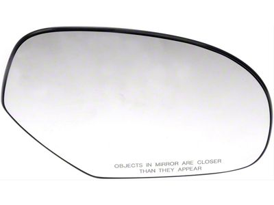 Door Mirror Glass; Plastic Backed; Right; Power; With Heated and Single Glass (07-12 Silverado 3500 HD)