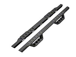 Drop Style Door to Door Nerf Side Step Bars; Black (20-26 Silverado 3500 HD Double Cab)