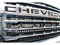 Dual 40-Inch Amber and White LED Light Bars with Grille Mounting Brackets (20-24 Silverado 3500 HD)