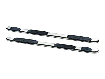 Westin Pro Traxx 5-Inch Wheel-to-Wheel Oval Side Step Bars; Stainless Steel (07-19 Silverado 3500 HD Crew Cab DRW w/ 8-Foot Long Box)