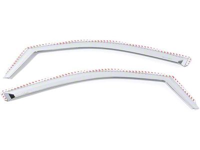 Putco Element Chrome Window Visors; Channel Mount; Front (20-25 Silverado 3500 HD Double Cab, Crew Cab)
