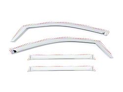 Putco Element Chrome Window Visors; Channel Mount; Front and Rear (20-26 Silverado 3500 HD Crew Cab)