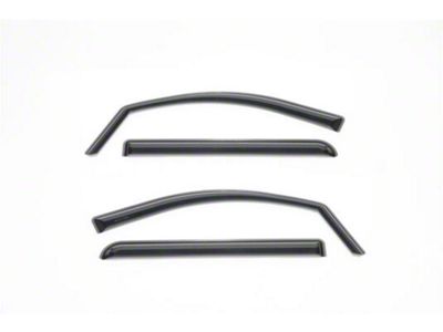 Putco Element Tinted Window Visors; Channel Mount; Front and Rear (15-19 Silverado 3500 HD Crew Cab)
