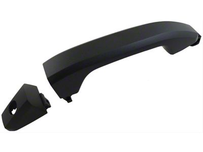 Exterior Door Handle; Front Left; Textured Black; Plastic; Without Passive Entry (15-19 Silverado 3500 HD)