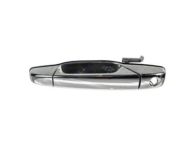 Exterior Door Handle with Key Hole; Front; Driver Side; Chrome (07-14 Silverado 3500 HD)