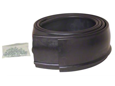 Flexy Flare Heavy Duty Extra Wide Rubber Fender Extensions; 4.25-Inch x 58-Inch (Universal; Some Adaptation May Be Required)