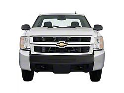 Front Bumper Center Section Cover without Bumper Air Intake Opening; Matte Black (07-10 Silverado 3500 HD w/ Steel Bumper)
