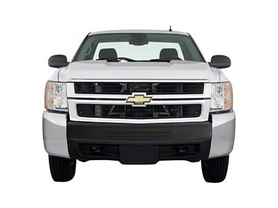 Front Bumper Center Section Cover without Bumper Air Intake Opening; Matte Black (07-10 Silverado 3500 HD w/ Steel Bumper)