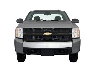Front Bumper Center Section Cover without Bumper Air Intake Opening; Olympic White (07-10 Silverado 3500 HD w/ Steel Bumper)
