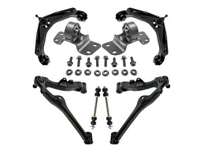 Front Upper and Lower Control Arms with Ball Joints, Sway Bar Links and Torsion Bar Mounts (07-08 4WD Silverado 3500 HD Crew Cab)