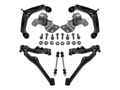 Front Upper and Lower Control Arms with Ball Joints, Sway Bar Links and Torsion Bar Mounts (07-08 4WD Silverado 3500 HD Crew Cab)