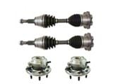 Front CV Axle Shafts and Hub Assembly Set (11-14 4WD Silverado 3500 HD)