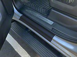 Front Door Sill Protection; Black (15-24 Silverado 3500 HD)