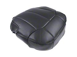 Front Lower Driver Side Seat Cover; Dark Graphite Leather (01-02 Silverado 3500 HD)