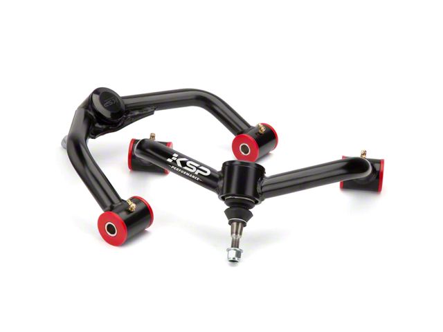 Front Upper Control Arms for 2 to 4-Inch Lift; Black (11-19 Silverado 3500 HD)