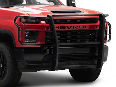 Grille Guard; Gloss Black (20-23 Silverado 3500 HD)