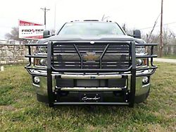 Grille Guard; Not Pre-Drilled for Front Parking Sensors; Black (15-19 Silverado 3500 HD)