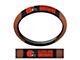 Grip Steering Wheel Cover with Cleveland Browns Logo; Tan and Black (Universal; Some Adaptation May Be Required)
