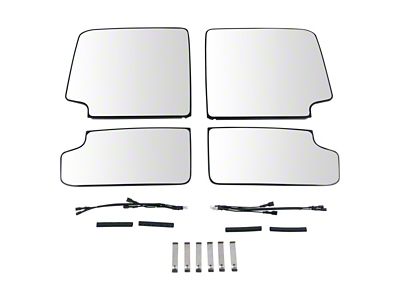 Heated Upper and Lower Towing Mirror Glass; Driver and Passenger Side (15-18 Silverado 3500 HD)