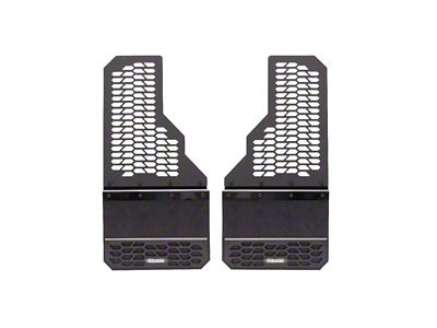 Putco Hex Mud Skins; High-Density Polyethylene; Rear (20-25 Silverado 3500 HD SRW)