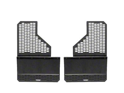 Putco Hex Mud Skins; High-Density Polyethylene; Rear (20-25 Silverado 3500 HD DRW)