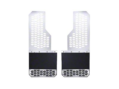 Putco Hex Mud Skins; Polished; Front (15-19 Silverado 3500 HD DRW)