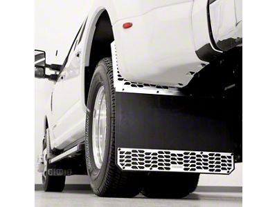 Putco Hex Mud Skins; Polished; Rear (15-19 Silverado 3500 HD DRW)