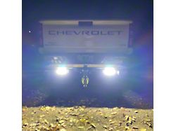 Hitch Bar Reverse 7-Inch LED Flood Lighting Heavy Duty Bolt-On Blacked Out Kit (20-24 Silverado 3500 HD)