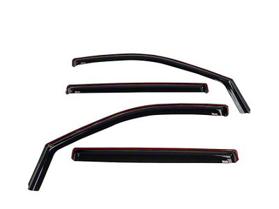 In-Channel Window Deflectors; Front and Rear; Smoke (20-25 Silverado 3500 HD Crew Cab)