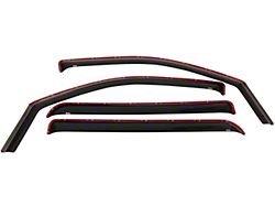 In-Channel Window Deflectors; Front and Rear; Smoke (01-06 Silverado 3500 HD Crew Cab)