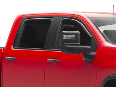 EGR In-Channel Window Visors; Front and Rear; Dark Smoke (20-25 Silverado 3500 HD Crew Cab)