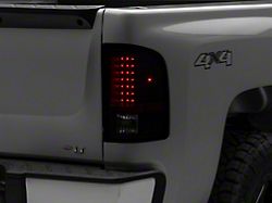 LED Tail Lights; Black Housing; Clear Lens (07-14 Silverado 3500 HD)
