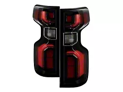 LED Tail Lights; Black Housing; Red/Clear Lens (20-23 Silverado 3500 HD w/ Factory Halogen Tail Lights)