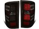 LED Tail Lights; Black Housing; Smoked Lens (15-19 Silverado 3500 HD w/ Factory Halogen Tail Lights)