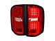 LED Tail Lights; Chrome Housing; Red Clear Lens (07-14 Silverado 3500 HD)