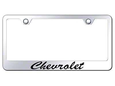 Chevrolet Script Laser Etched License Plate Frame (Universal; Some Adaptation May Be Required)